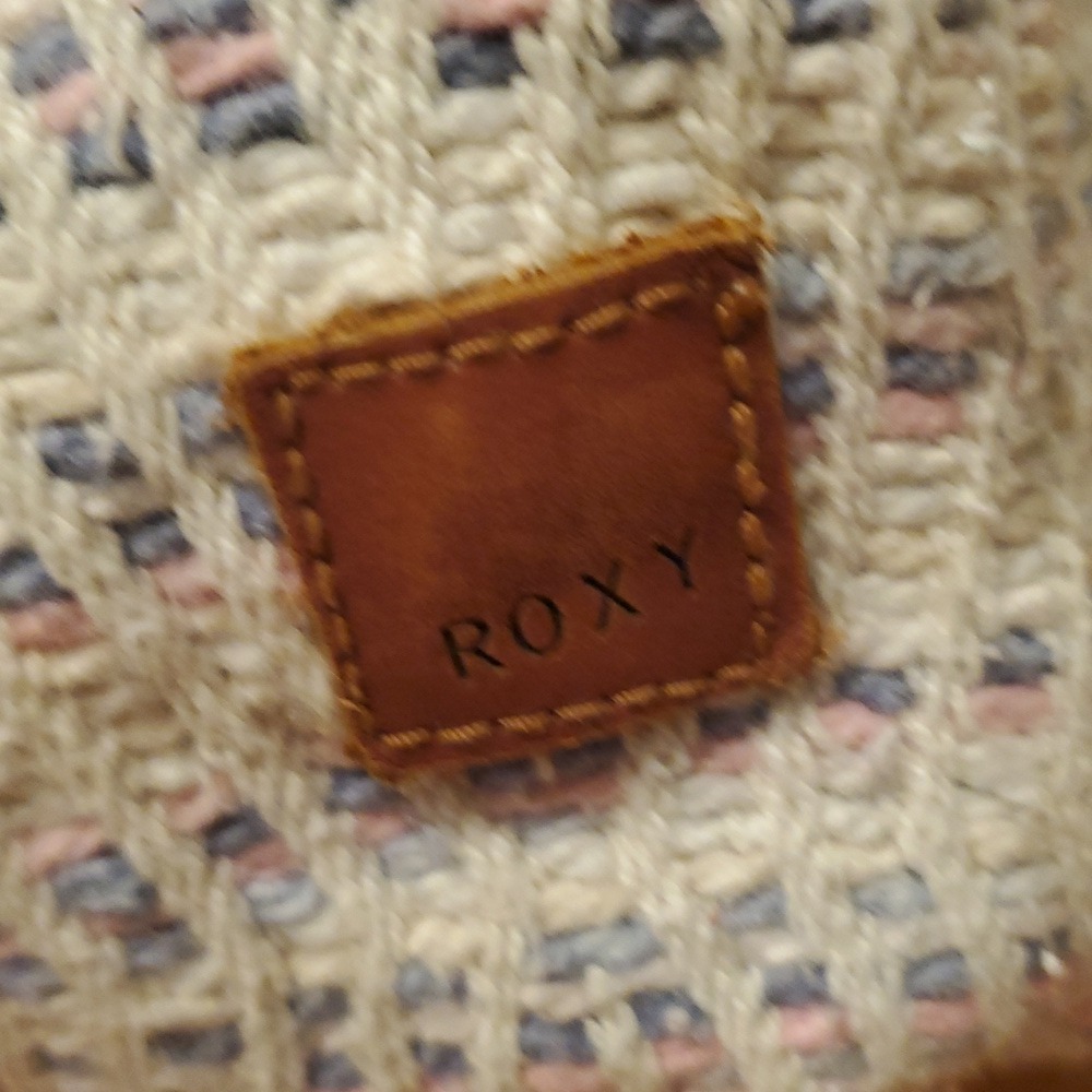 Roxy Multicolor Woven Drawstring Backpack Cream P… - image 3